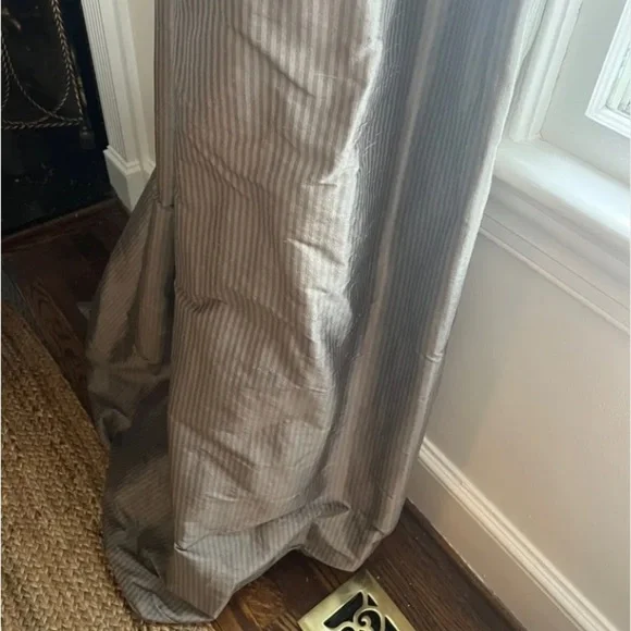 Restoration Hardware Thai Tonal Silk‎ Stripe Drapery 83x50 2 panels